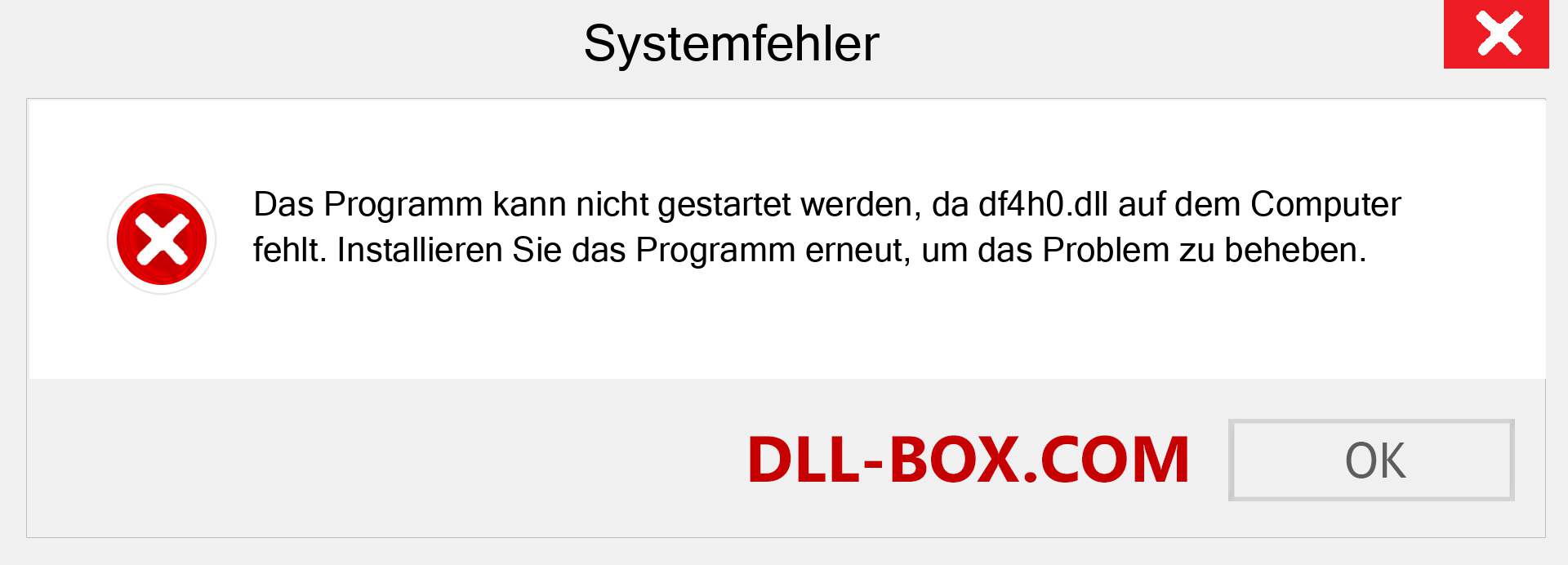 df4h0.dll-Datei fehlt?. Download für Windows 7, 8, 10 - Fix df4h0 dll Missing Error unter Windows, Fotos, Bildern